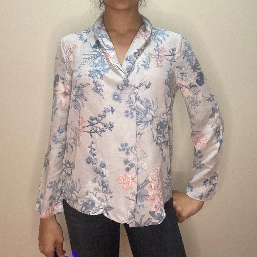 Oysho Floral Wrap Top
